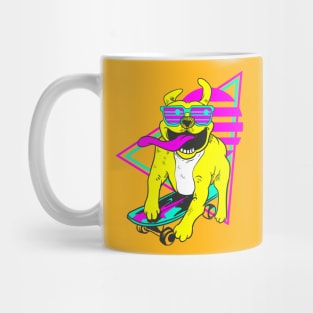 RETRO PIT BULL ON SKATES BOARD Mug